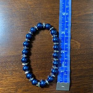 Handmade navy blue bracelet
